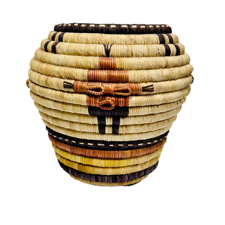 Hopi Coiled Coyote Basket 8 x 8"-Bonhams-Picayune Cellars & Mercantile