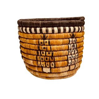 Hopi Coiled Maize Design Basket by Regina Kageheamo