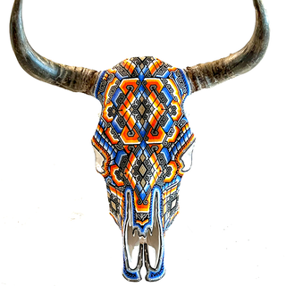 Huichol Cow Skull - Beaded