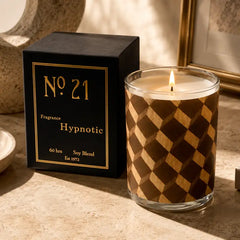 No 21 Hypnotic Wood Wrapped Candle
