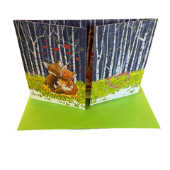 Trifold Card Hello Baby Fox