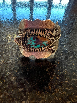 Philander Begay Horny Toad Cuff Nevada Pilot Mountain Turquoise