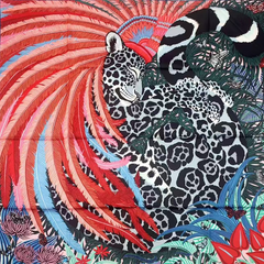 Hermès Scarf Jaguar Quetzal 90