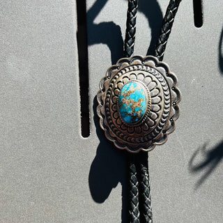 Sharon Francisco Kingman Turquoise Bolo Tie-Indian Touch-Picayune Cellars & Mercantile