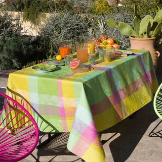 Marie Galante Lemon Coated Tablecloth