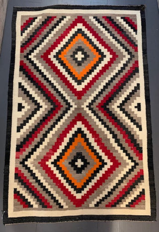 Navajo Gaucho Rug - Diamonds with Crosses