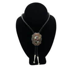 Opal and Conch Mosaic Bolo Tie