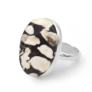 Peanut Wood Jasper Adjustable Ring