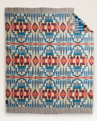 Pendleton "Harding Star Fringed Throw" Royal Blue