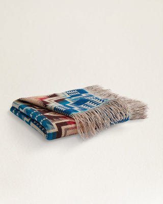 Pendleton "Harding Star Fringed Throw" Royal Blue