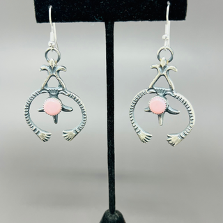 Pink Conch Naja Earrings