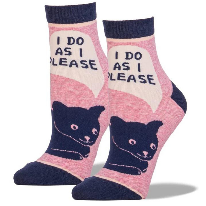 Blue Q Women's Ankle Socks "I Do As I Please"