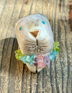 Robert Weahkee Zuni Fetish - Rabbit with Stone Necklace