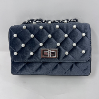 SD Purse 500132 Velvet and Pearl Clutch