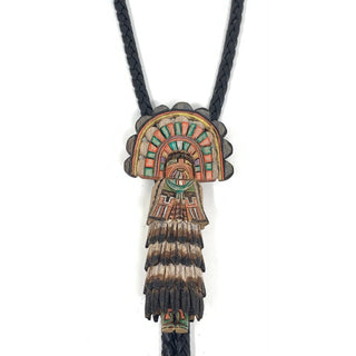 Sa'alko Carving Bolo Tie by Ronald Honyouti