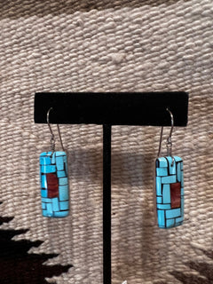 Angie Reano Owens Turquoise & Shell Earrings