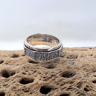 Silver Decagon Meditation Ring