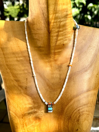 Charlene Reano Single Strand Necklace with reversible pendant-Charlene Reano-Picayune Cellars & Mercantile