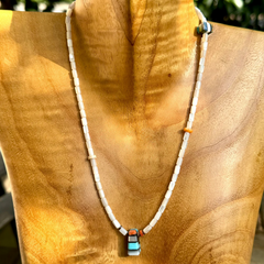 Charlene Reano Single Strand Necklace and Reversible Pendant