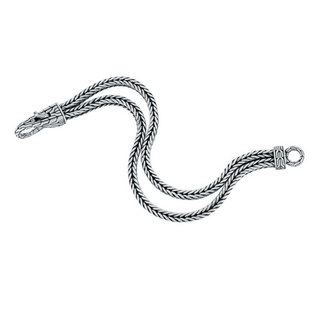 Snake Mesh Bracelet with Engraved Fastener Clasp