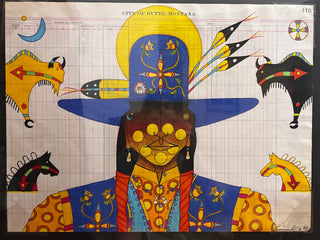 Terrance Guardipee "Star Child" Ledger Art-Terrance Guardipee-Picayune Cellars & Mercantile