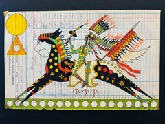 Terrance Guardipee - Starchild Riding on Wolf's Trail
