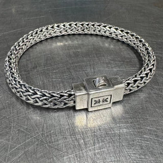 Sterling Silver Braided Chain Bracelet-Guiot de Bourg-Picayune Cellars & Mercantile