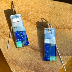 Janalee Reano Mosaic Mother of Pearl Dangle Earrings