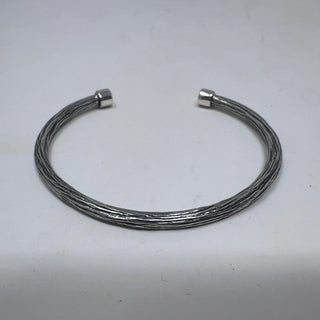 Sterling Silver Rigid Striation Cuff Bracelet-Guiot de Bourg-Picayune Cellars & Mercantile