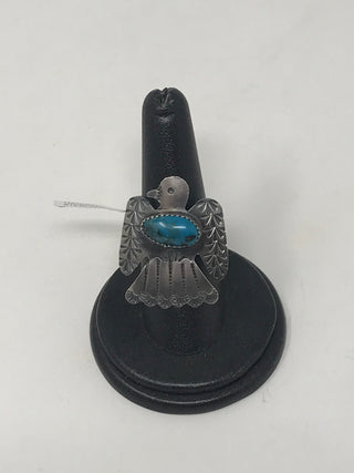 Tim Yazzie Thunderbird Turquoise Ring-Indian Touch-Picayune Cellars & Mercantile