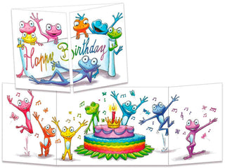 Trifold Card "Happy Birthday Froggies"