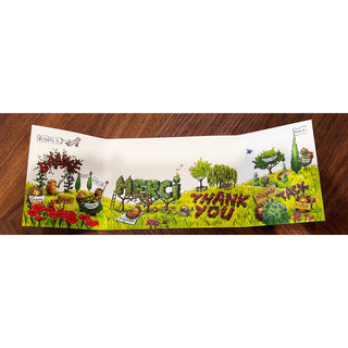 Trifold Card "Merci Hedgehog"-Cendrine-Picayune Cellars & Mercantile