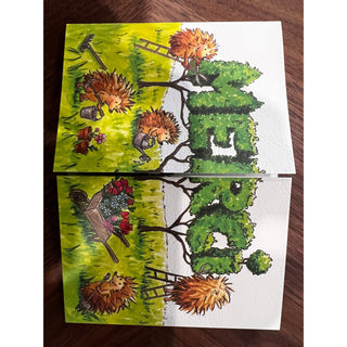 Trifold Card "Merci Hedgehog"-Cendrine-Picayune Cellars & Mercantile