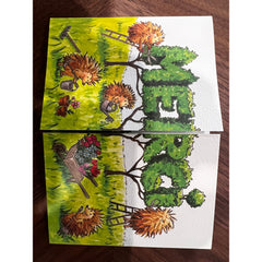 Trifold Card Merci Hedgehog