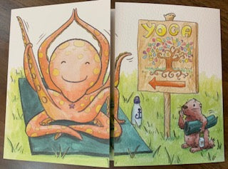 Trifold Card "Octopus Yoga"