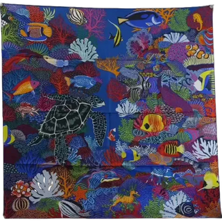 Hermès Scarf Under the Wave 90
