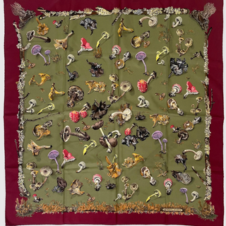 Vintage Hermes Scarf "Les Champignons II" 90