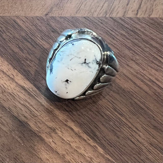 White Buffalo Mens Ring