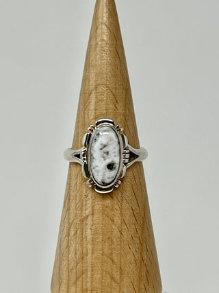 White Buffalo Solitaire Ring-Genuine Indian-Picayune Cellars & Mercantile