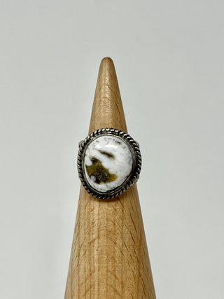 White Buffalo Sun Stamped Ring