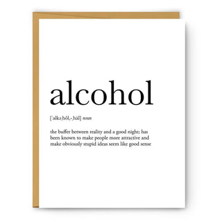 "Alcohol Definition" Greeting Card Cards - Picayune Cellars & Mercantile