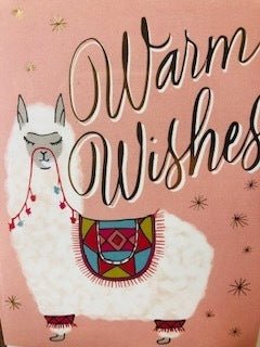 Alpaca Warm Wishes Card
