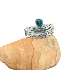 Alton Bedonie Sterling Silver and Spiderweb Turquoise Bracelet