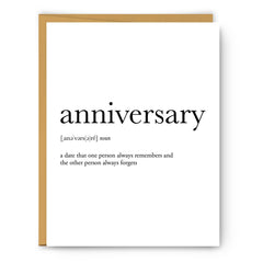 Anniversary Definition Greeting Card