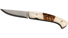Atelier 1515 Trilogy Buffalo Bone, Spalted Beech Wood Pocket Knife