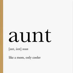 Aunt Definition Card