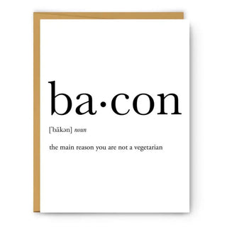 "Bacon Definition" Greeting Card Cards - Picayune Cellars & Mercantile