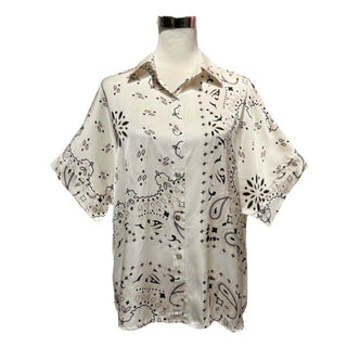 Bandana Pattern Blouse Women's Apparel - Picayune Cellars & Mercantile