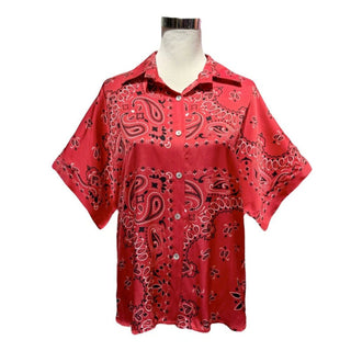Bandana Pattern Blouse Women's Apparel - Picayune Cellars & Mercantile