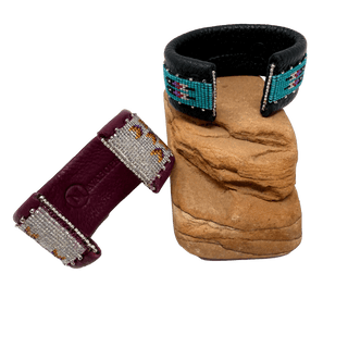 Beaded Leather Cuff Bracelets - Picayune Cellars & Mercantile